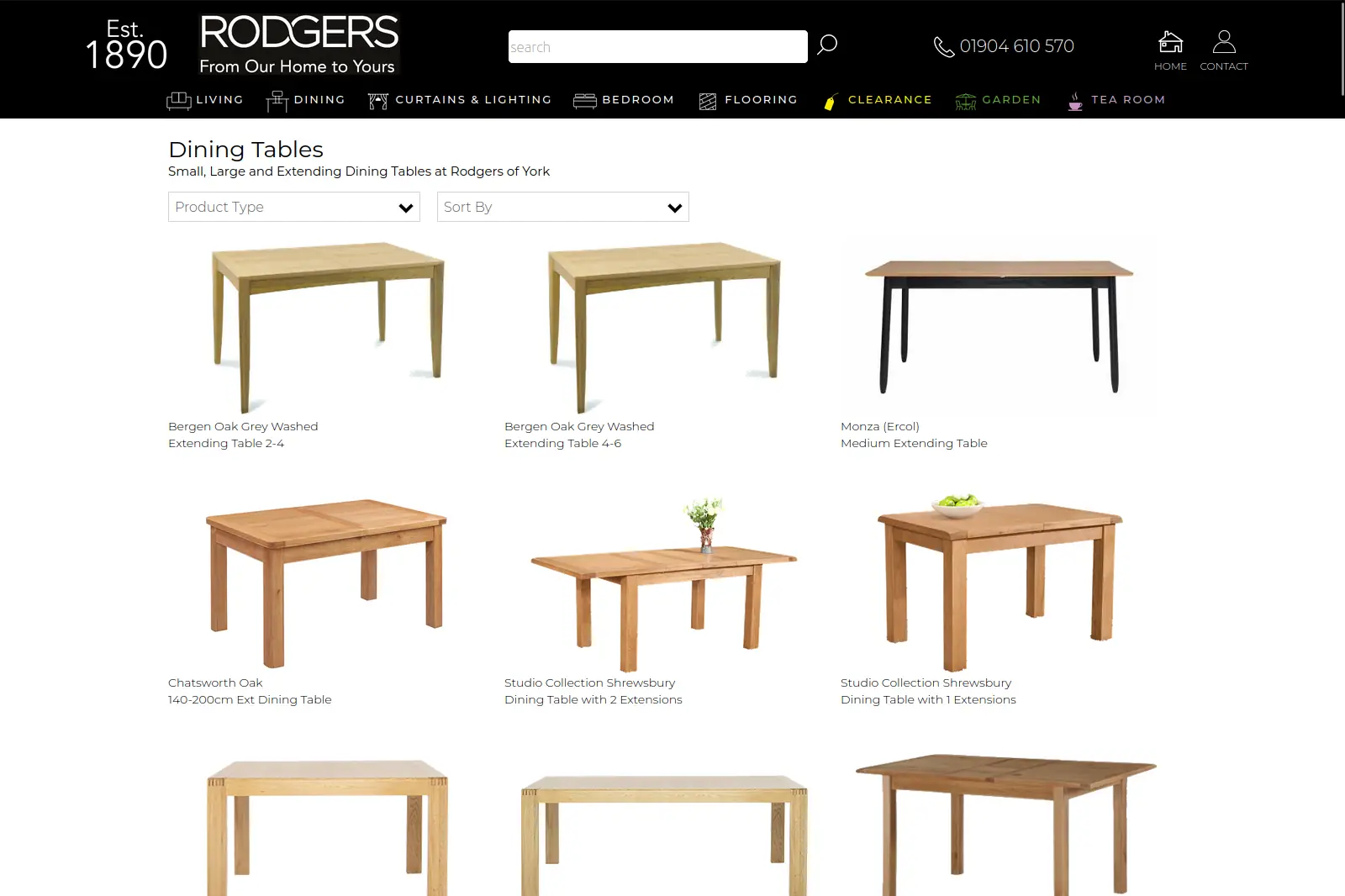 Rodgers of York website page